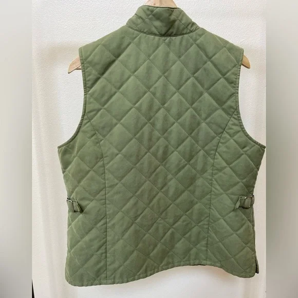 Orvis Green Quilted Vest with Pockets, Women’s size Large - Picture 3 of 7